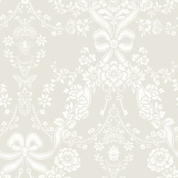 Paper pintat LLAÇOS I DAMASC FLORAL TAUPE 14171