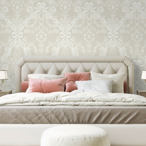 Paper pintat LLAÇOS I DAMASC FLORAL TAUPE 14171