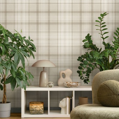 Paper pintat QUADRES ESCOCESOS BEIGE 14180 2