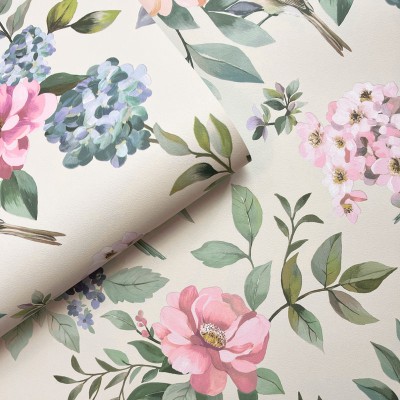 Papel pintado JARDÍN FLORAL CON PÁJAROS MULTI 14192