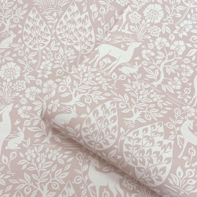 Papel pintado BOSQUE DE CIERVOS ROSA VINTAGE 14162
