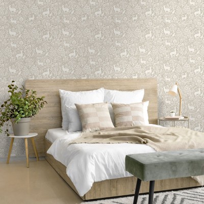 Papel de parede FLORESTA DE VEADOS TAUPE 14161 2