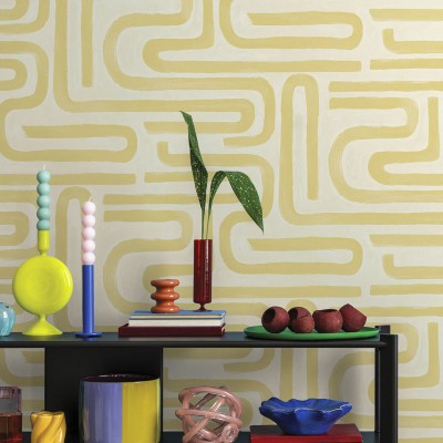 Paper pintat PINZELLADES AQUAREL·LA OCRE 14231 2