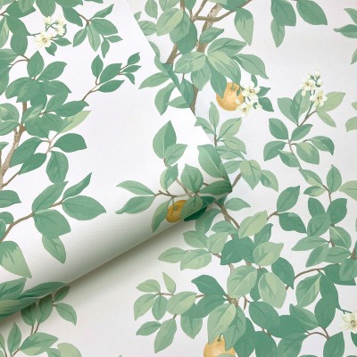Papel pintado JARDÍN DE NARANJOS VERDE 14240