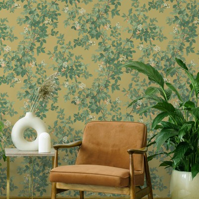 Papel de parede JARDIM DE LARANJEIRAS OCHRE 14241