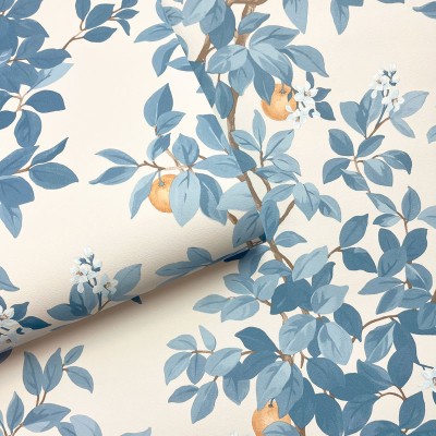 Papel pintado JARDÍN DE NARANJOS AZUL 14242