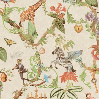Papel pintado SAFARI FANTÁSTICO BEIGE 14260