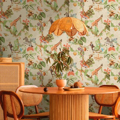 Papel pintado SAFARI FANTÁSTICO BEIGE 14260