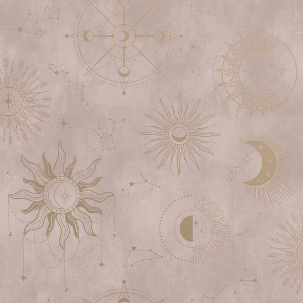 Paper pintat ASTRAL ROSA ANTIC I DAURAT 14250