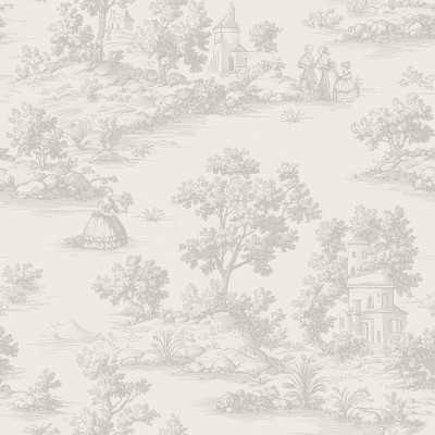 Paper pintat TOILE DE JOUY GRIS CLAR 3858-2