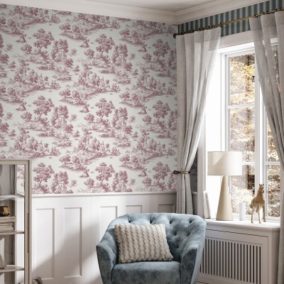 Papel de parede TOILE DE JOUY BORGONHA 3858-5