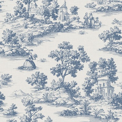 Paper pintat TOILE DE JOUY BLAU MARÍ 3858-3