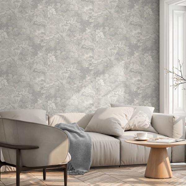 Papel pintado BOTÁNICO CLÁSICO GRIS 3850-2