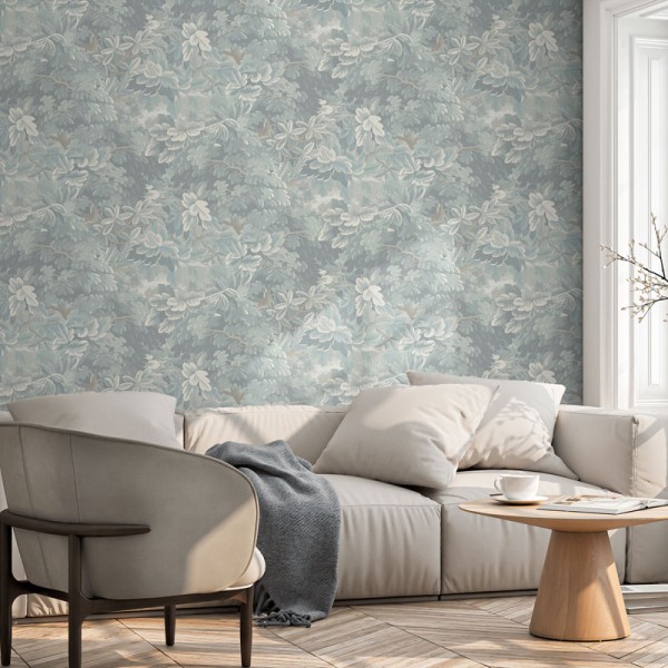 Papel de parede BOTÂNICO CLÁSSICO VERDE ÁGUA 3850-4