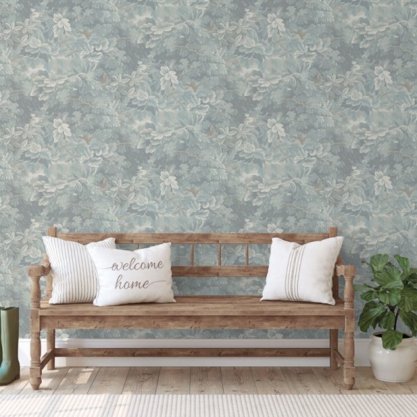 Papel de parede BOTÂNICO CLÁSSICO VERDE ÁGUA 3850-4