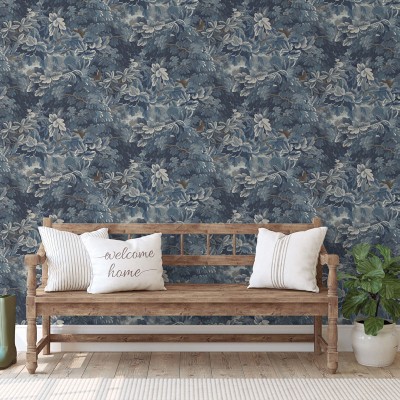 Papel pintado BOTÁNICO CLÁSICO AZUL 3850-3