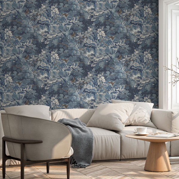 Papel pintado BOTÁNICO CLÁSICO AZUL 3850-3
