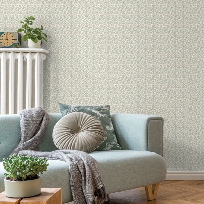 Papel pintado FLORAL CLÁSICO VERDE 3851-1