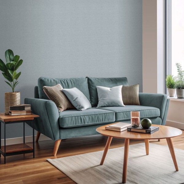 Papel de parede EFEITO LINHO AZUL 3860-4