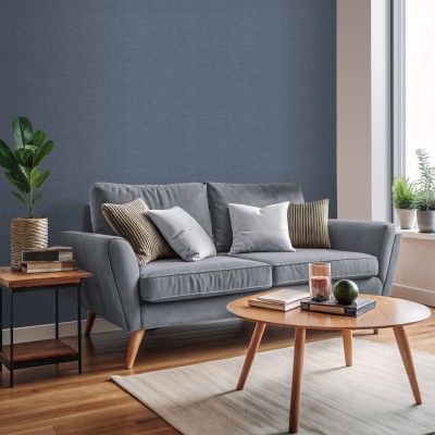 Papel de parede EFEITO LINHO AZUL MARINHO 3860-3