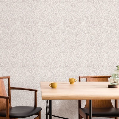 Papel pintado ESCANDINAVO HOJAS BEIGE ROSADO 3855-5 2