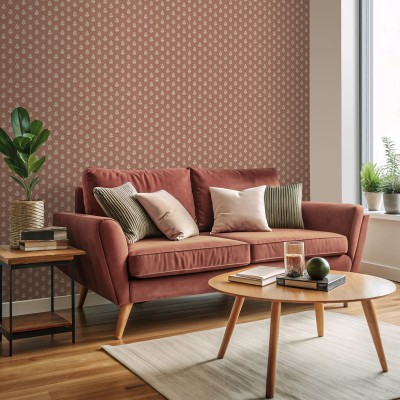 Papel pintado DAMASCO FLORAL MINI TERRACOTA 3859-4 2