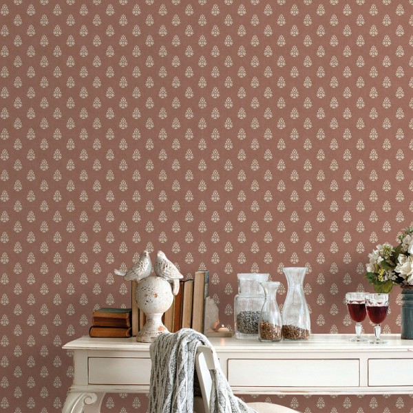 Papel pintado ORNAMENTO PEQUEÑO TERRACOTA 3859-4