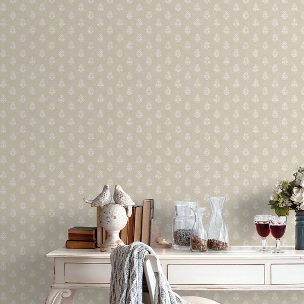 Papel pintado ORNAMENTO PEQUEÑO BEIGE 3859-2