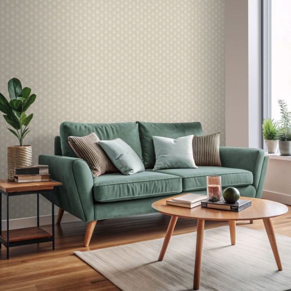 Papel pintado DAMASCO FLORAL MINI BEIGE 3859-2