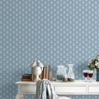 Papel pintado DAMASCO FLORAL MINI AZUL 3859-3