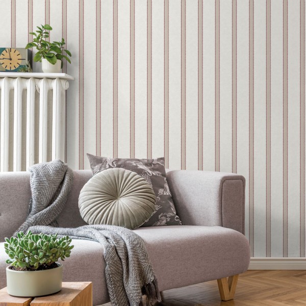 Papel pintado RAYAS ÉTNICAS TERRACOTA Y BEIGE 3857-4