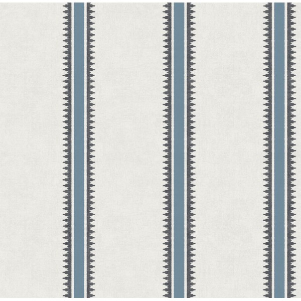 Papel de parede RISCAS ÉTNICAS AZUL E PRETO 3857-3