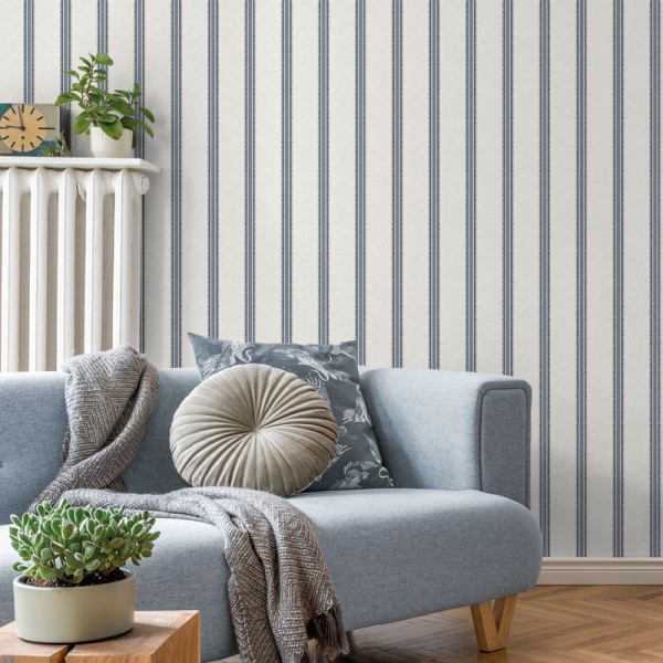 Papel de parede RISCAS ÉTNICAS AZUL E PRETO 3857-3