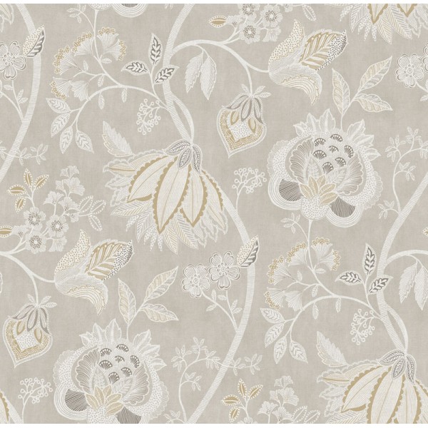 Papel de parede FLORAL ÉTNICO BEGE ACINZENTADO 3852-5