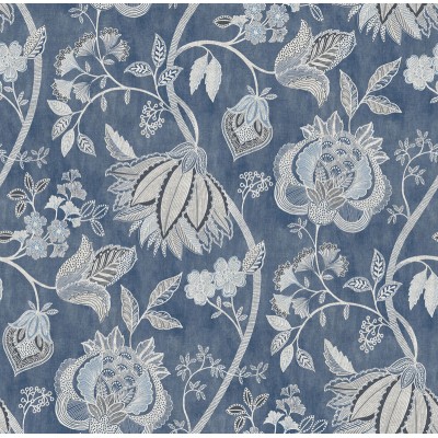 Papel pintado FLORAL ÉTNICO AZUL MARINO 3852-3