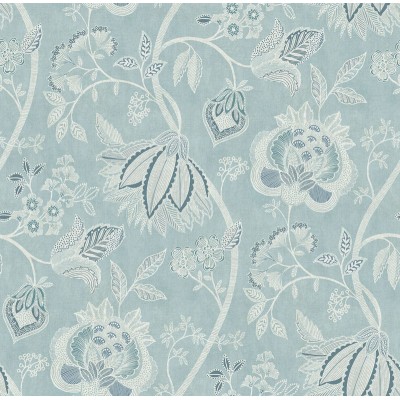 Papel pintado FLORAL ÉTNICO AZUL PASTEL 3852-4