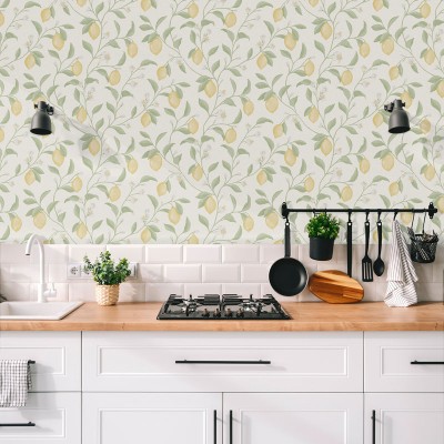 Papel de parede JARDIM DE LIMÕES VERDE 3854-1