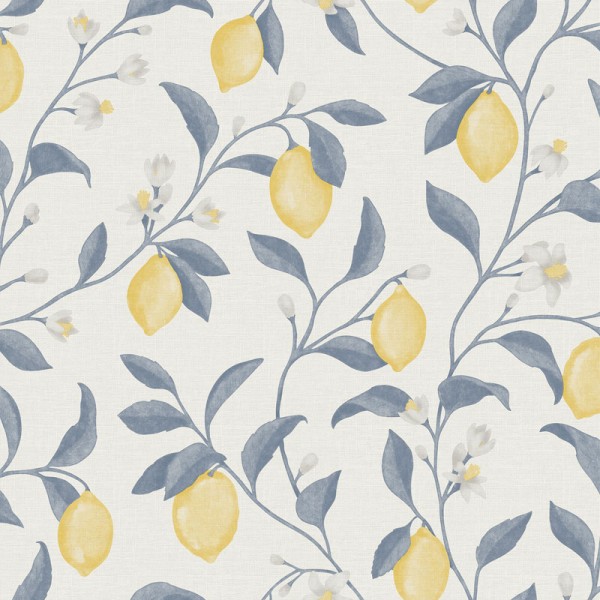 Papel de parede JARDIM DE LIMÕES AZUL MARINHO 3854-3