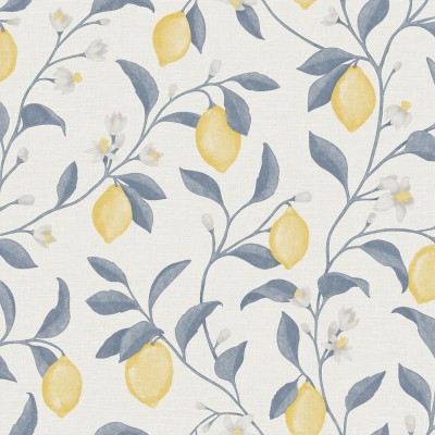 Papel pintado JARDÍN DE LIMONES AZUL MARINO 3854-3