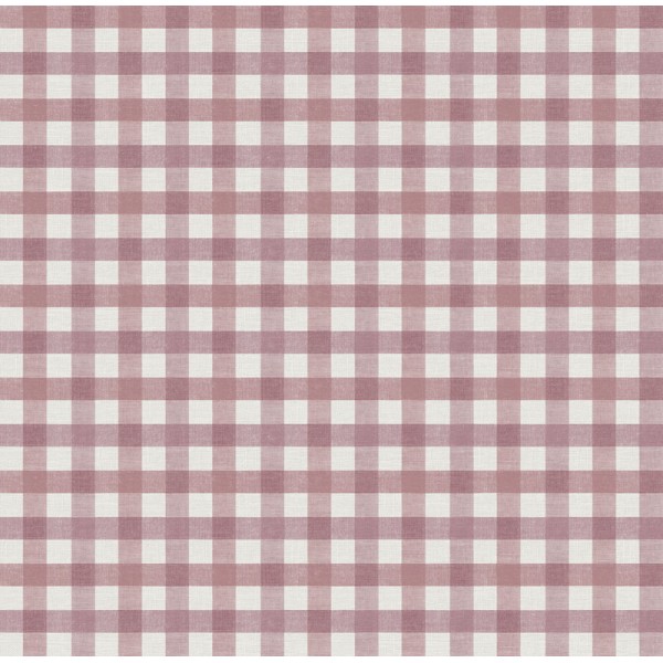 Papel pintado CUADROS VICHY BURDEOS Y ROSADO 3856-5