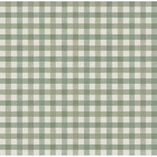 Papel de parede XADREZ VICHY VERDE 3856-1
