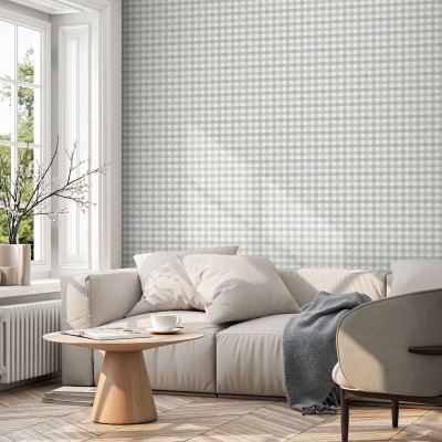 Paper pintat QUADRES VICHY BLAU I GRIS 3856-4