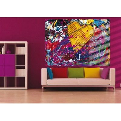 Fotomural PINK ON STONES 2