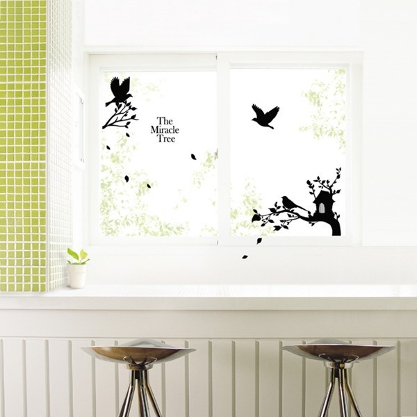 STICKER  MIRACLE TREE BLACK DG-08801