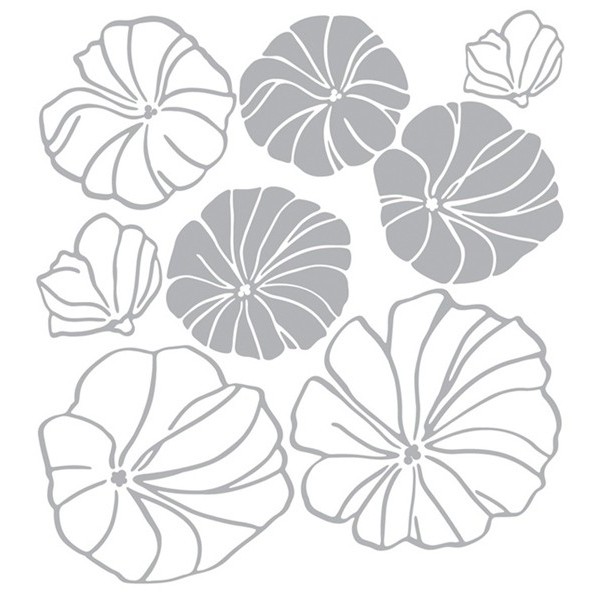 STICKER MORNING GLORY SILVER DG-08805