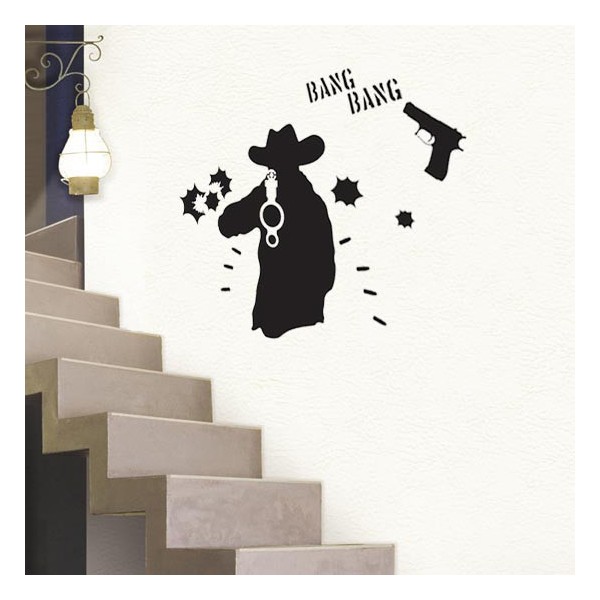 STICKER GUNMAN BLACK DG-08808