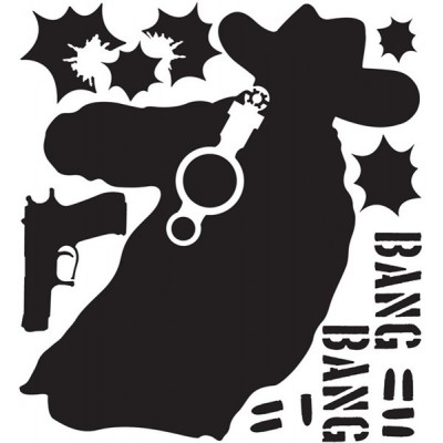 STICKER GUNMAN BLACK DG-08808