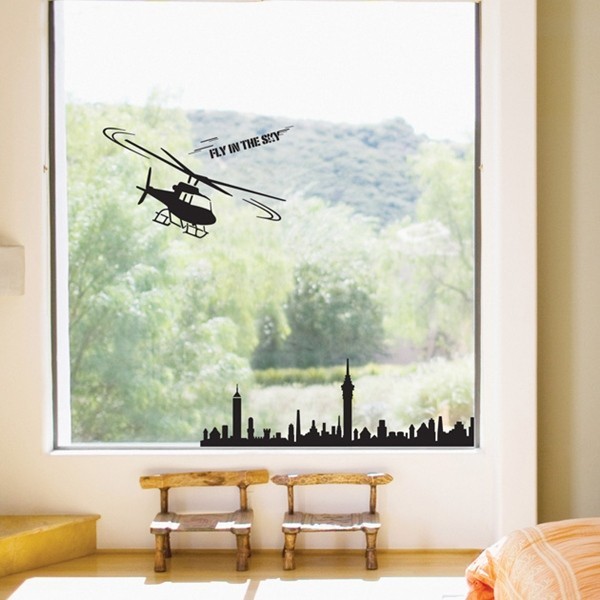 STICKER FLY IN THE SKY BLACK DG-08809