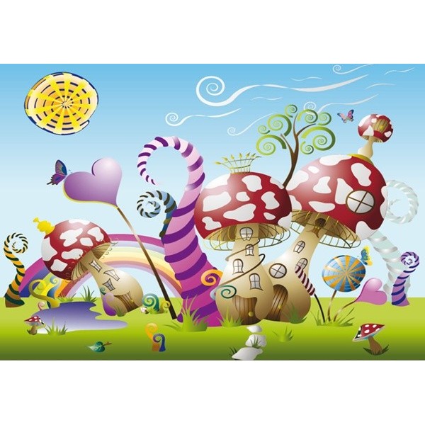 Fotomural infantil MUSHROOMS BIG FT-0097