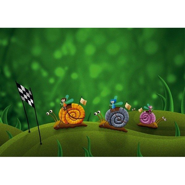 Fotomural infantil RACE ON SNAILS FT-0106